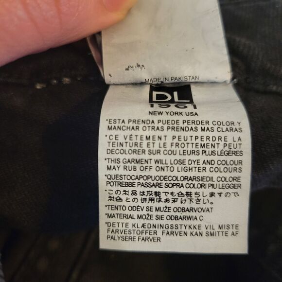 DL1961 Solid Black Full Zip Snap Poppy Skirt Raw Hem Womens Size M - Picture 11 of 11